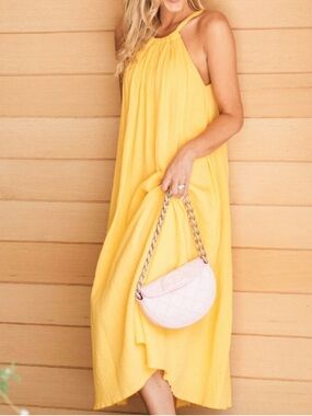 Shebird The Sofia Gauze Halter Bra Dress Size 7 XL